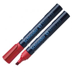 SCHNEIDER MAXX 233 Marqueur permanent pointe biseautée Encre rouge à faible odeur