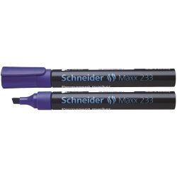 SCHNEIDER MAXX 233 Marqueur permanent pointe biseautée Encre bleue à faible odeur