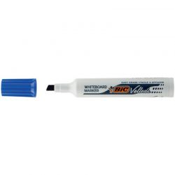 BIC VELLEDA 1791 Marqueur effaçable à sec pour tableaux Blancs pointe biseau encre cétone Bleue