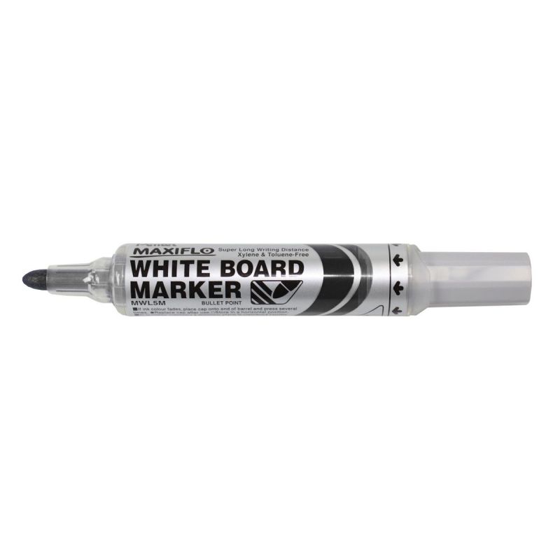 PENTEL MAXIFLO Marqueur effaçable à sec pointe ogive large encre liquide Noire