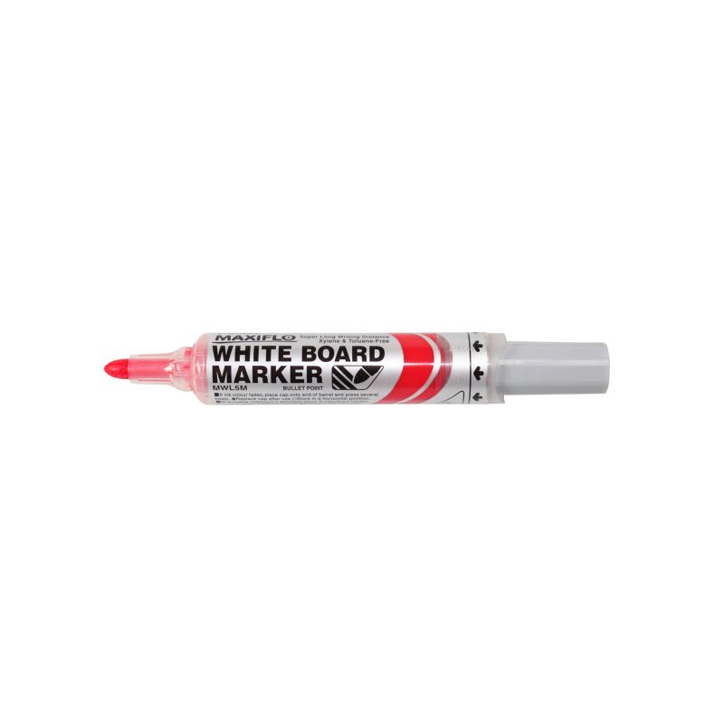 PENTEL MAXIFLO Marqueur effaçable à sec pointe ogive large encre liquide rouge