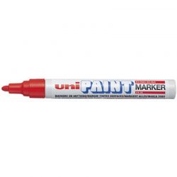 UNI-BALL PAINT Marqueur peinture à base d'huile indélébile pointe moyenne ogive Coloris Rouge