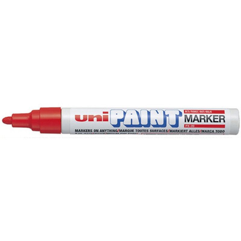 UNI-BALL PAINT Marqueur peinture à base d'huile indélébile pointe moyenne  ogive Coloris Rouge