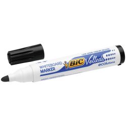 BIC VELLEDA 1701 Marqueur effaçable à sec pour tableaux Blancs pointe ogive encre Noire