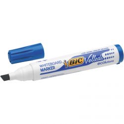 BIC VELLEDA 1701 Marqueur effaçable à sec pour tableaux Blancs pointe biseautée Encre Bleue