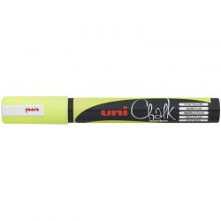 UNI-BALL CHALK Marqueur craie pointe ogive moyenne Encre Jaune fluo