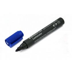 STAEDTLER Marqueur permanent pointe ogive Encre Bleue à base d'alcool