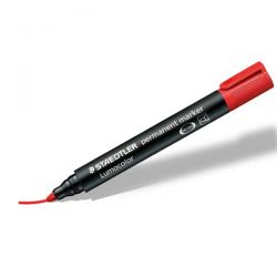 STAEDTLER Marqueur permanent pointe ogive Encre rouge à base d'alcool