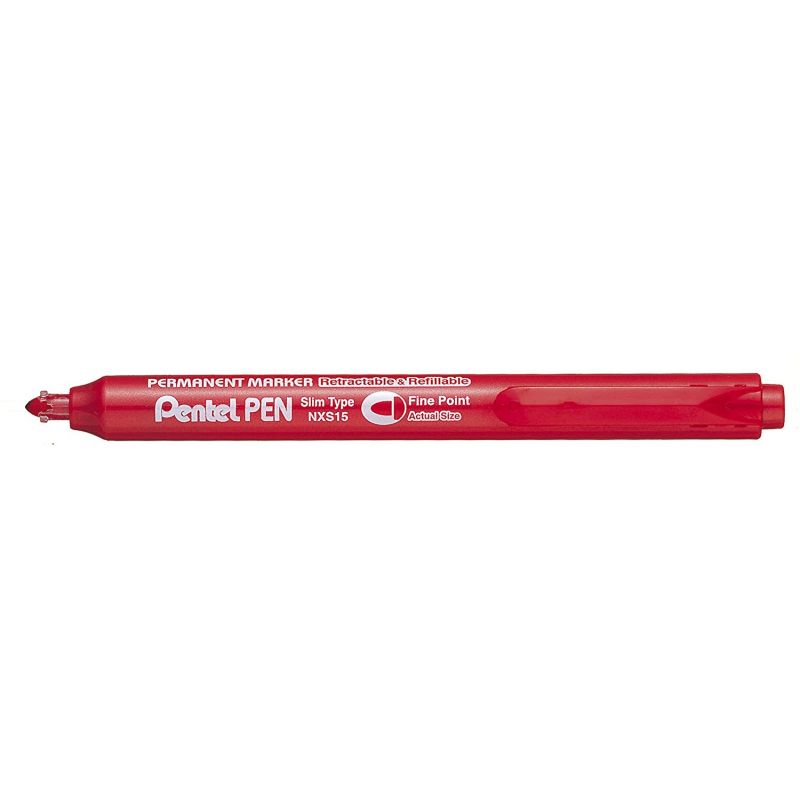 PENTEL NXS15 Marqueur permanent rétractable Encre rouge