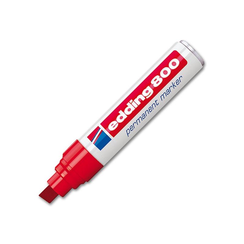 EDDING 800 Marqueur permanent Pointe biseautée Encre rouge