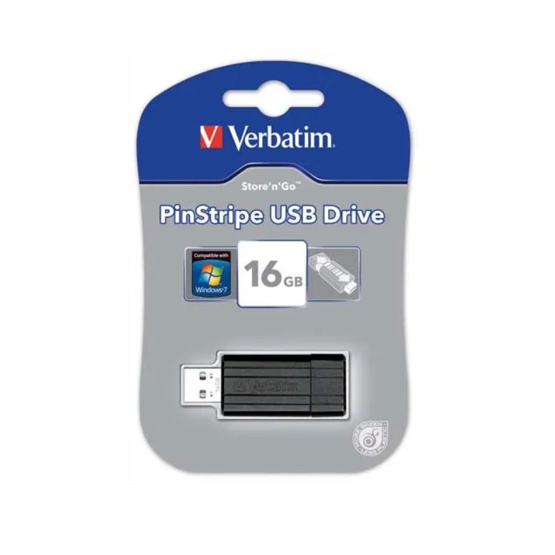 VERBATIM Clé USB 2.0 Store 'n' Go PinStripe 16Go Noir