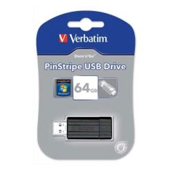 VERBATIM Clé USB 2.0 Store 'n' Go PinStripe 64Go Noir