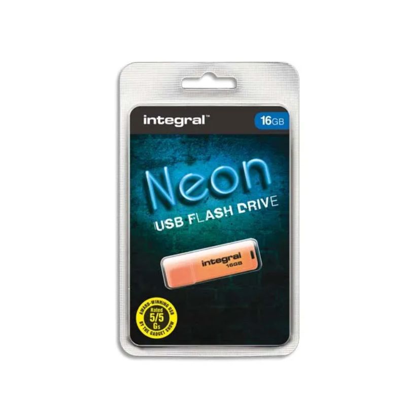INTEGRAL Clé USB 2.0 NEON 16Go Orange