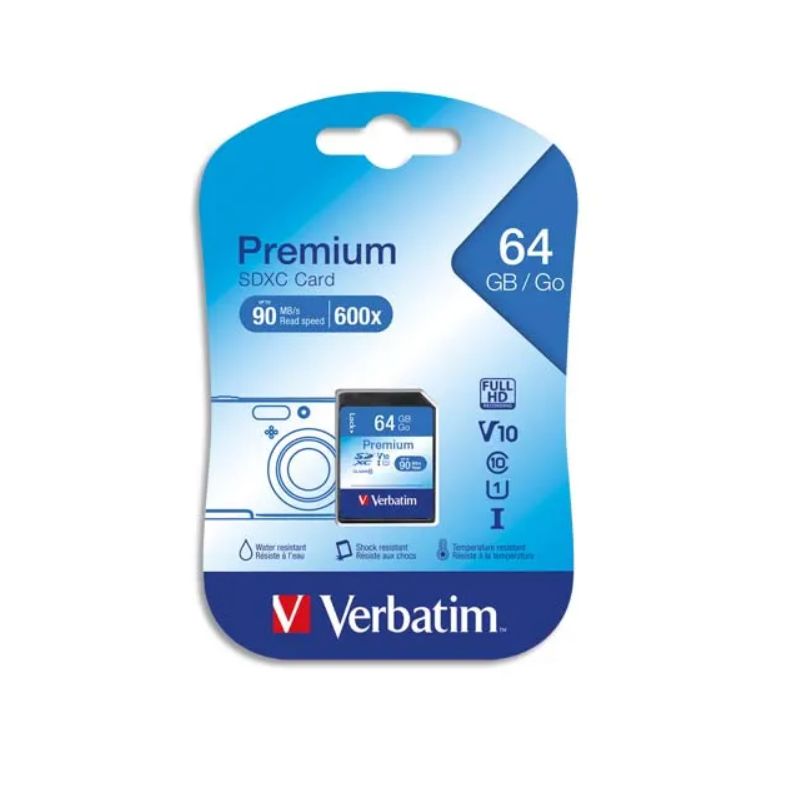 VERBATIM Carte SDXC 64Go Premium Class 10