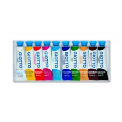 GIOTTO Boîte rigide packebordable de 10 tubes 10ml de gouache