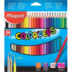 MAPED Pochette 24 crayons de couleur COLORPEP'S