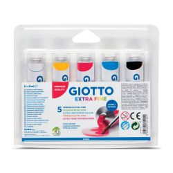 GIOTTO Blister de 5 tubes de gouache 21 ml couleurs primaires