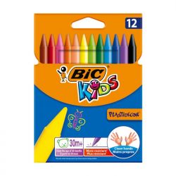 BIC Pochette 12 craies PLASTIDECOR