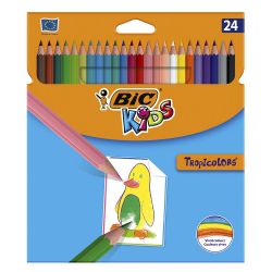 BIC Etui 24 crayons de couleur TROPICOLORS'2