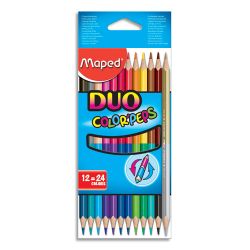 MAPED Pochette 12 crayons de couleurs COLOR'PEPS DUO