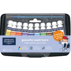 LEFRANC & BOURGEOIS box en plastique de 10 tubes de gouache 10ml