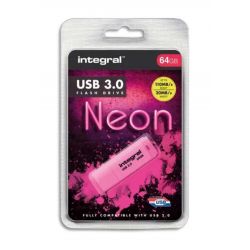 INTEGRAL Clé USB 3.0 Neon 64Go Rose