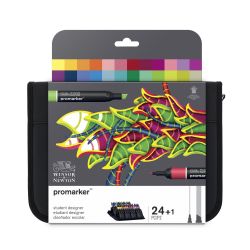 WINSOR & NEWTON Trousse 24 marqueurs double pointe PROMARKER