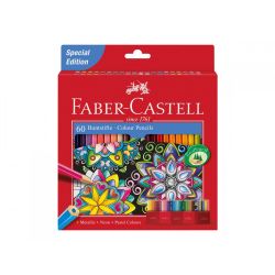 FABER CASTELL Etui de 60 crayons de couleur