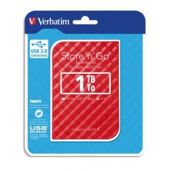 VERBATIM Disque dur 2,5 USB 3.0 Store'N'Go Style 1To Rouge