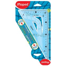 MAPED Equerre 2 en 1 60°/45° 21 cm incassable