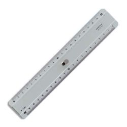 MINERVA Double décimètre bouton métal biseau anti tâche