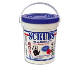 JELT Seau de 72 lingettes professionnelles nettoyantes SCRUBS pour les mains