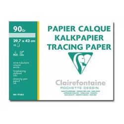 CLAIREFONTAINE Pochette de 10 feuilles 95g papier calque format A3