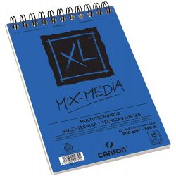 CANSON Album de 15 feuilles de papier dessin MIX MEDIA XL 300g A5