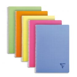 CLAIREFONTAINE LINICOLOR cahier spirale couverture polypro 100 pages
