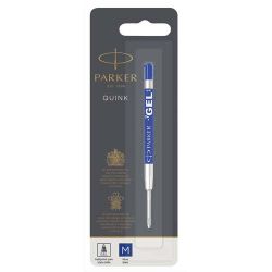 PARKER Recharge pour bille encre gel pointe moyenne QUINKFLOW encre Bleue