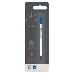 PARKER Recharge pour Stylo Roller pointe moyenne encre Bleue