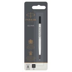 PARKER Recharge pour Stylo Roller pointe moyenne encre Noire