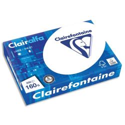 CLAIREFONTAINE Ramette de 250 feuilles papier Blanc CLAIRALFA 160 grammes format A4