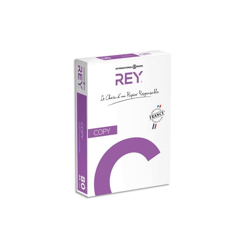 REY Ramette 500 feuilles papier Blanc COPY A4 80g