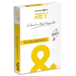 REY Ramette 500 feuilles papier TEXT & GRAPHICS A4 100g Satiné