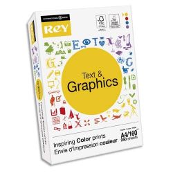 REY Ramette 250 feuilles papier TEXT & GRAPHICS A4 160g Satiné