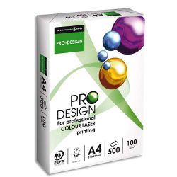 PRO DESIGN Ramette 500 feuilles papier extra Blanc satiné A3 100G