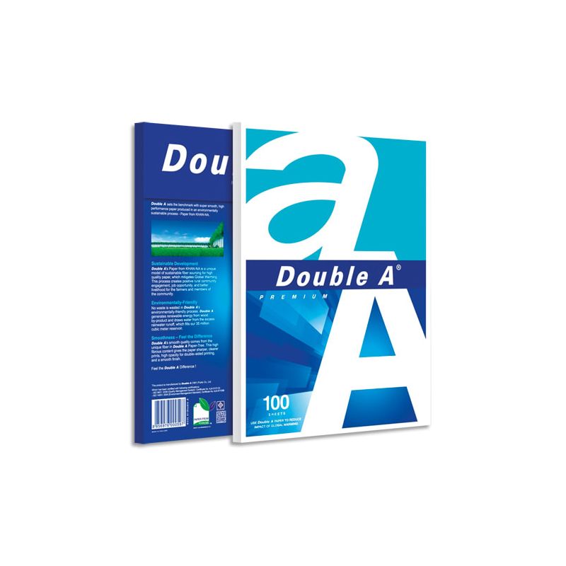 DOUBLE A Ramette 100 feuilles papier extra Blanc PREMIUM A4 80G