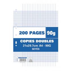 OXFORD Sachet 50 fiches bristol perforées 148X210mm (A5) petits carreaux  5x5 Blanc