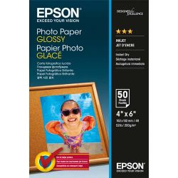 EPSON Boîte de 50 feuilles papier photo Jet d'encre glossy 10 x 15 200g