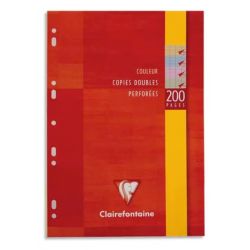 CLAIREFONTAINE Etui 200 copies doubles format A4 grands carreaux