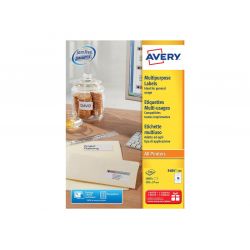 AVERY Boîte de 1600 étiquettes Blanches multi usages 105x37mm