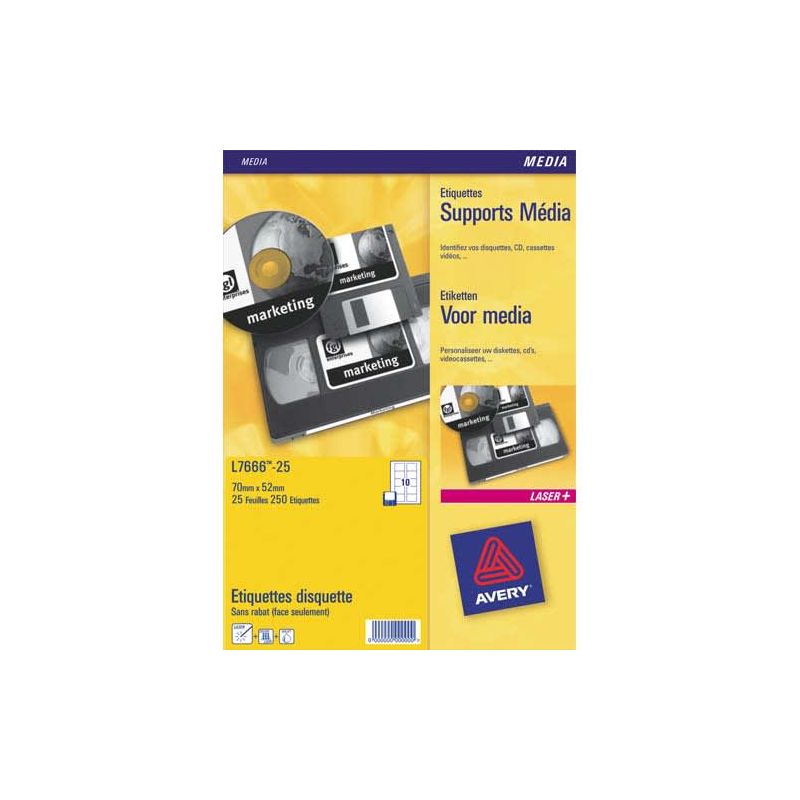 AVERY Boîte de 8400 Mini étiquettes Blanches 46x11.1mm