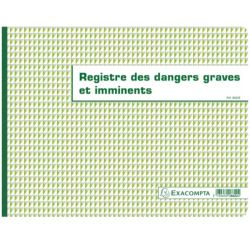 EXACOMPTA Registre Dangers graves et imminents format 24x32cm